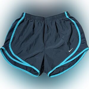 Nike Women's Black and Green Athletic Shorts